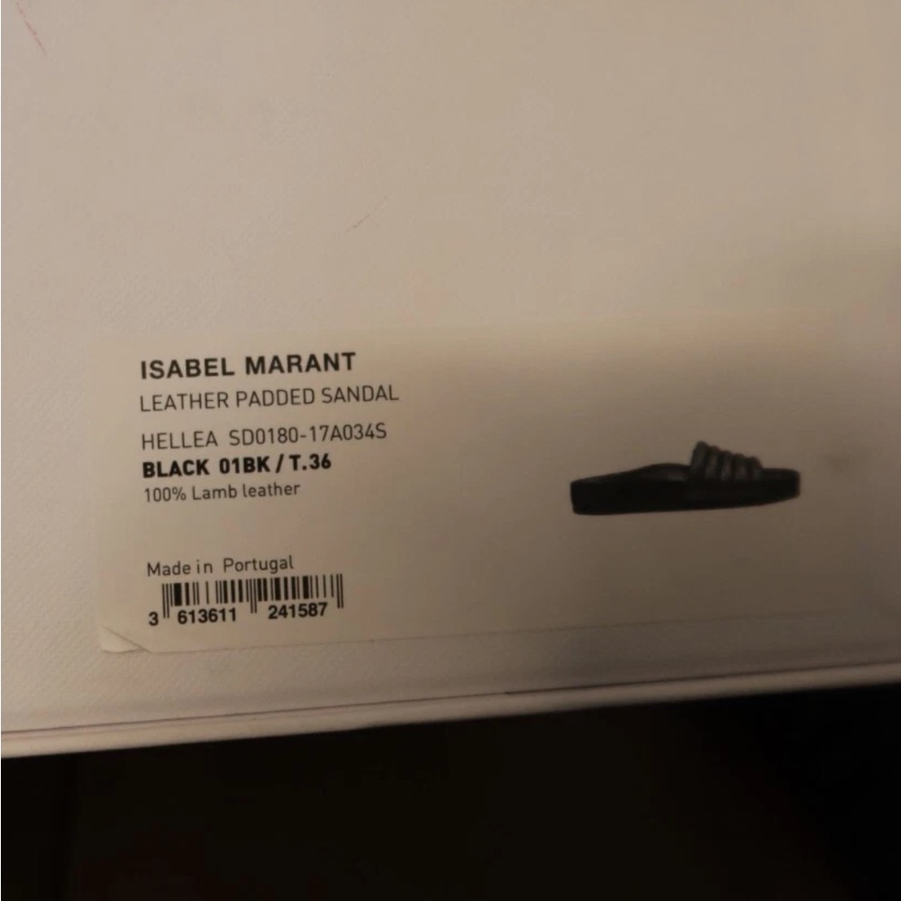 Isabel Marant Black Hellea Quilted-Leather Slide Sandals - Women’s EU Size 36 - Picture 7 of 9
